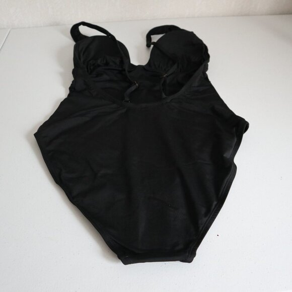 NEW Andie The Sardinia One Piece Black Adjustable Plunge High Leg M - Picture 6 of 9